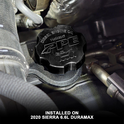 PPE | 2017 - 2025 6.6L/3.0L GM Duramax Billet Aluminum Engine Oil Filler Cap PPE | 2017 - 2025 6.6L/3.0L GM Duramax Billet Aluminum Engine Oil Filler Cap