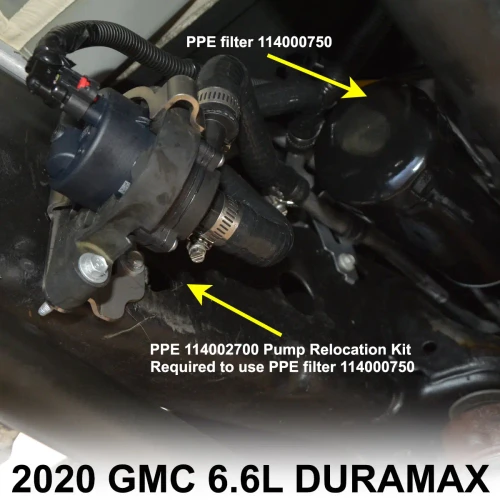 PPE | 2020-2026 GM 6.6L Duramax Fuel Coolant Pump Relocation Kit