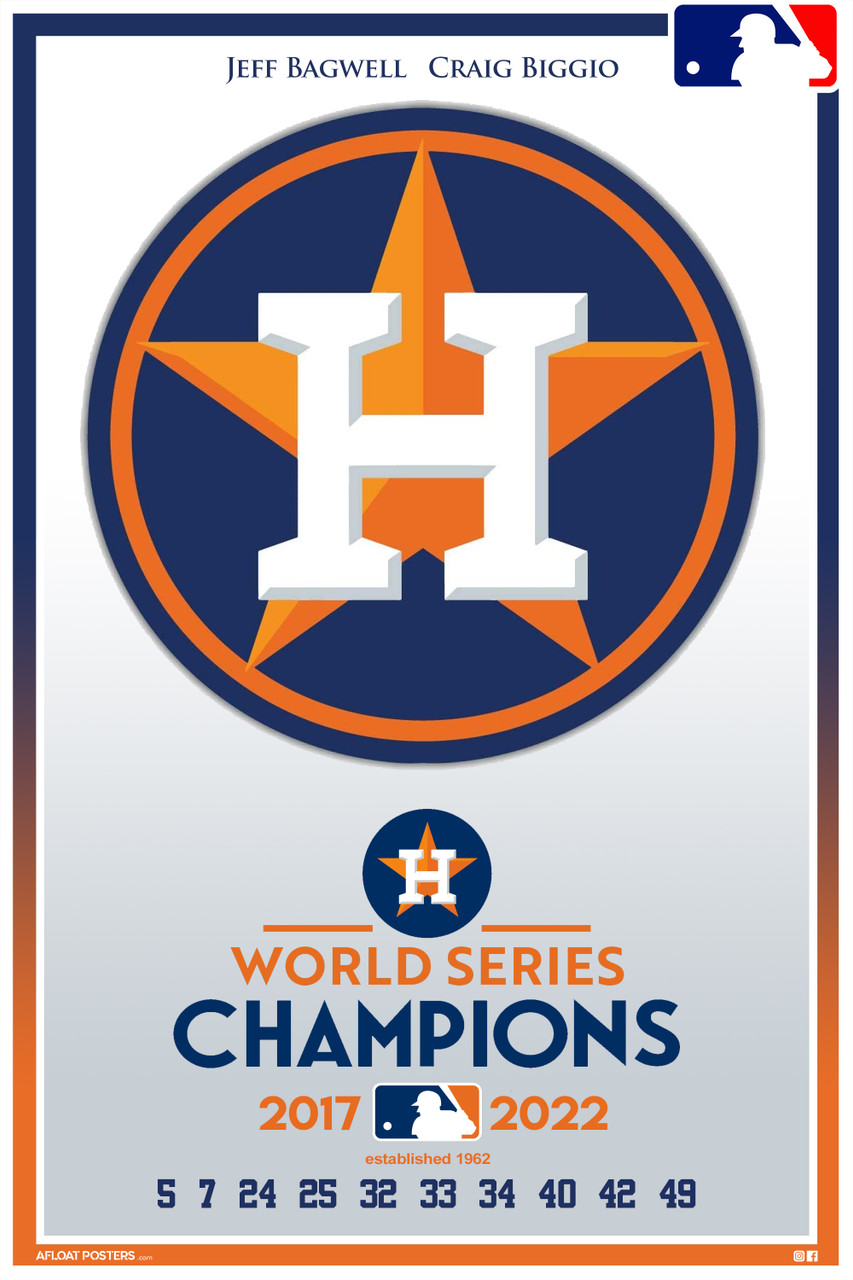 Houston Astros Vintage Baseball Poster