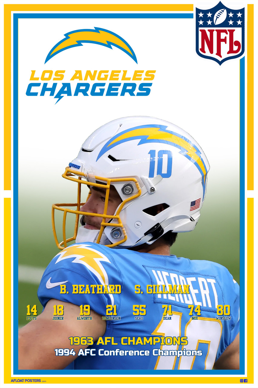 Los Angeles Chargers Poster - 12x18