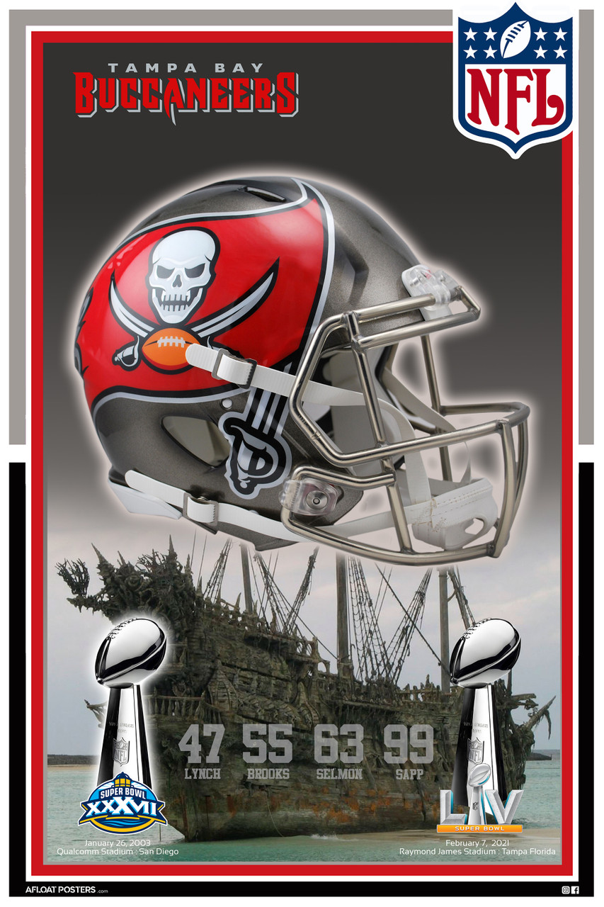 Tampa Bay Buccaneers SUPER BOWL XXXVII (2003) CHAMPIONS Vintage 22x34  POSTER