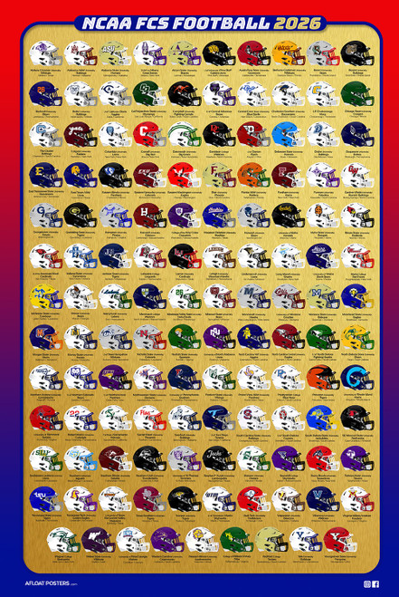 FCS College Football Reference Poster
