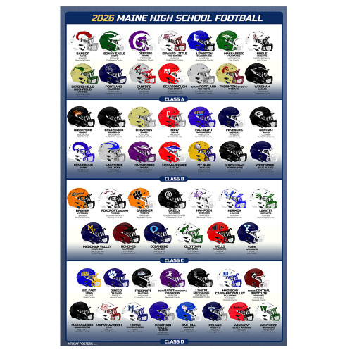 Maine High School Football Teams - Poster