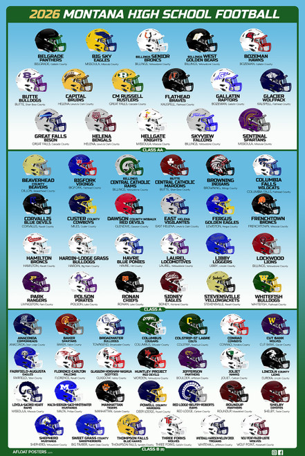 Montana High School Football Teams - Poster