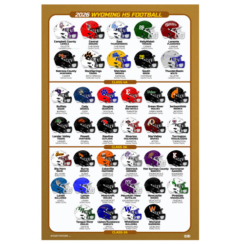 Wyoming High School Football Teams - Poster