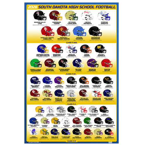 South Dakota High School Football Teams - Poster