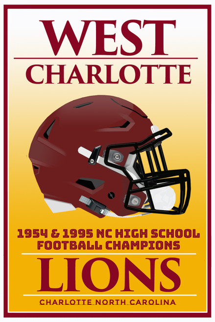 West Charlotte (NC) Lions Poster - 12x18