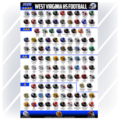 West Virginia  High School Football Teams - DIGITAL DOWNLOAD
