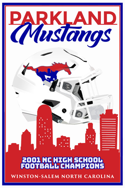 Parkland (Winston-Salem NC) Mustangs Poster - 12x18