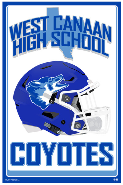 West Canaan Coyotes (Varsity Blues) Poster 12x18