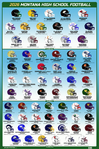 Montana High School Football Teams - Poster