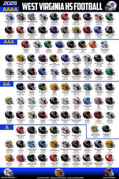 West Virginia  High School Football Teams - Poster