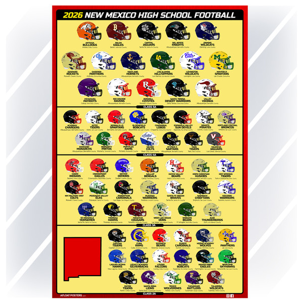New Mexico High School Football Teams - DIGITAL DOWNLOAD