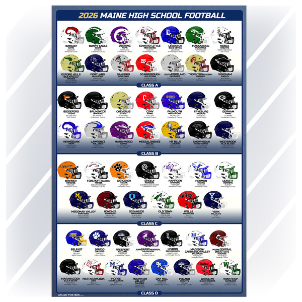 Maine High School Football Teams - DIGITAL DOWNLOAD