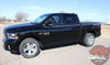 Dodge Ram HUSTLE Hood Spears Spikes Decals Side Body Line Stripes Vinyl Graphics Kit fits 2009-2018 Models