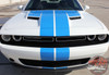 Dodge Challenger WINGED RALLY 15 Vinyl Graphics 10 inch Racing Stripes Decals with Split Hood Kit 2015 2016 2017 2018 2019 2020 2021 2022 2023