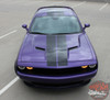 Dodge Challenger PULSE RALLY Strobe Hood to Trunk Vinyl Graphic Racing Rally Stripes Kit 2008-2019 2020 2021 2022 2023 Models