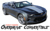 Chevy Camaro OVERDRIVE CONVERTIBLE Center Wide Hood Racing Stripes Rally Vinyl Graphics and Decals 2016 2017 2018 SS RS V6