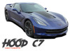 Chevy C7 Corvette HOOD Vinyl Graphic Decals Stripe Center Blackout Kit for 2014 2015 2016 2017 2018 2019