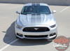 Ford Mustang FADED RALLY Digital Fade Racing Stripes Hood Roof Spoiler Striping Vinyl Graphics Kit fits 2015 2016 2017 Models