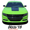 Dodge Charger HOOD '15 SE RT Hemi Daytona Mopar Blackout Center Hood Stripe Vinyl Graphics Decals 2015 2016 2017 2018 2019 2020 2021 2022 2023