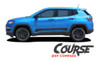 Jeep Compass COURSE Lower Rocker Door Body Line Accent Vinyl Graphics Decal Stripe Kit for 2017-2025 Models