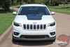 Jeep Cherokee T-HAWK WINGED Trailhawk Hood Center Blackout Vinyl Graphics Decal Stripe Kit for 2013 2014 2015 2016 2017 2018 2019 2020 2021 2022 2023 2024