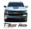 Chevy Silverado Hood Decals Trail Hood T-BOSS HOOD Stripe Vinyl Graphic Kit fits 2019-2026