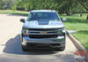 Chevy Silverado Hood Decals Trail Hood T-BOSS HOOD Stripe Vinyl Graphic Kit fits 2019 2020 2021 2022 2023 2024