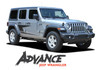 Jeep Wrangler ADVANCE Side Door Decals Body Stripes Vinyl Graphics Kit for 2018-2020 2021 2022 2023 2024 Models
