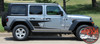 Jeep Wrangler ADVANCE Side Door Decals Body Stripes Vinyl Graphics Kit for 2018-2020 2021 2022 2023 2024 Models