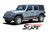 Jeep Wrangler SCAPE Side Door Decals Body Stripes Vinyl Graphics Kit for 2018 2019 2020 2021 2022 2023 2024 Models