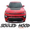 Kia Soul SOULED HOOD Decals Blackout Vinyl Graphic Stripes Kit for 2020 2021 2022 2023 2024 2025