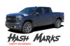 Chevy Silverado Fender Stripes Hood Decals 1500 HASHMARKS Vinyl Graphic Kit fits 2019 2020 2021 2022 2023 2024 (MCG-6880)