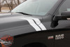 Front Side View of Black 2017 Ram Fender Decals DOUBLE BAR 2009-2018 2019