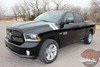 Front Angle View of Black 2017 Ram Fender Decals DOUBLE BAR 2009-2018 2019