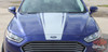 Close up of 2018 Ford Fusion Hood Decals DAGGER HOOD 2013-2017 2018