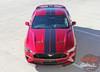Front View of 2019 Ford Mustang Lemans Stripes STAGE RALLY 2018-2023