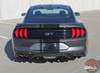 Rear view of EURO RALLY | 2018 Ford Mustang Center Vinyl Graphic Stripe