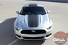 Front of Silver Center Stripes for 2017 Ford Mustang MEDIAN 2015 2016 2017