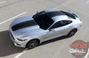 Top of Silver Ford Mustang Wide Center Decals MEDIAN 2015 2016 2017