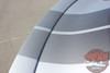 Spoiler View of 2017 Ford Mustang FADED RALLY Racing Stripes 2015-2016-2017
