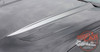 Close hood view of Faded Hood Stripes for 2016 Ford Mustangs HOOD SPEARS 2015-2017 Digital Print Vinyl