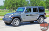 Front View of Jeep Wrangler Decals BYPASS and ACCENTS 2018-2026