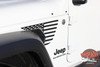 Side of white PATRIOT : Jeep Gladiator Side Vent Star Vinyl Graphics Decal Stripe Kit for 2020-2026