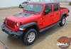 OMEGA HOOD : Jeep Gladiator Hood Decals with Star Vinyl Graphics Stripe Kit for 2020-2026