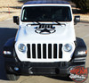 Jeep Gladiator ALPHA Hood Star Vinyl Graphics Decals Stripe Kit for 2020-2024 Models