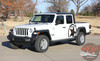 Side of White Gladiator ALPHA STAR SIDE : 2020 Jeep Gladiator Side Stripes Kit 2020-2026