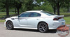 Side of white 2020 Dodge Charger Side Body Graphics FIERCE 2015-2021