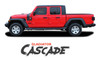 Jeep Gladiator CASCADE Side Body Mountain Peak Vinyl Graphics Decal Stripe Kit for 2020-2026 Models